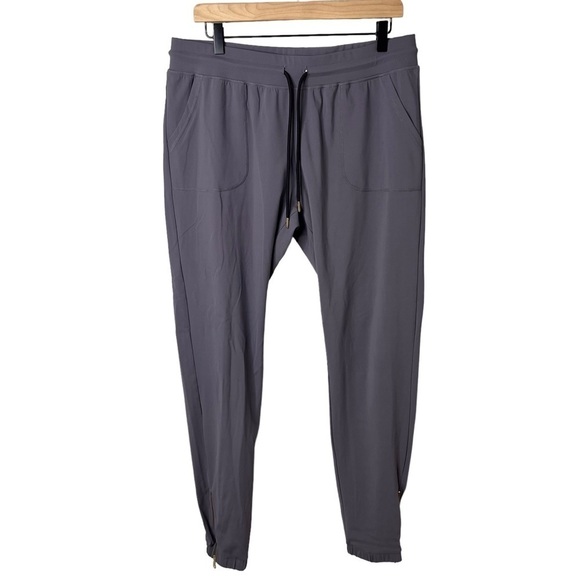 Zyia Active Peak Ankle Zipper Joggers Gray Size Large Athleisure Athletic - Picture 2 of 9